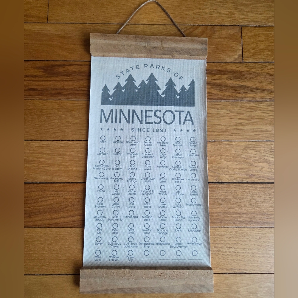 Minnesota State‎ Parks Adventure Checklist Wall Hanging